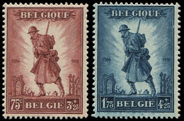 ** BELGIQUE 351/52 : 75c. Brun Et 1f75 Bleu, TB - Autres & Non Classés