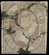 ESPAGNE 7 : 12c. Gris Lilas, Obl., TB - Used Stamps