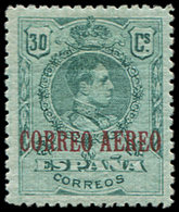 * ESPAGNE PA 4 : 30c. Vert, Très Bon Centrage, TB - Unused Stamps