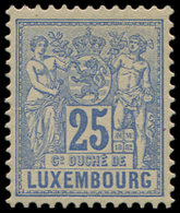 * LUXEMBOURG 54 : 25c. Outremer, Infime Ch., TB - 1852 William III