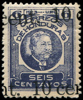 * HONDURAS 144a : 10c. Sur 6c. Violet-gris, DOUBLE Surcharge, TB - Honduras