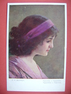 C. V. Muttich - Beautiful Girl - Hyacinta, Hyazinthe, Hyacinthe - Old Postcard Unused - Muttich, C.V.