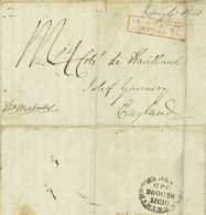 Ship Letter 1830 De Sausmarez De Havilland Madras Chennai India East India Company Army - ...-1852 Vorphilatelie