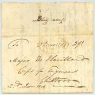 BANGALORE 1816 Garrard To De HAVILLAND Chittoor East India Army Ross - ...-1852 Vorphilatelie