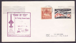 Space FDC Envelope Proof By Test USA 25-7-1961  Air Proving Ground Center - Nordamerika