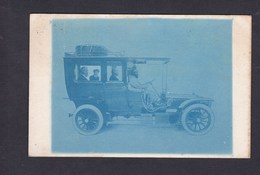 Delcampe - Carte Photo Paris Transport Automobile  Taxi Voiture Avec Chauffeur Année 1909 De Lemarchand à Thomas Négociant En Vins - Taxis & Droschken