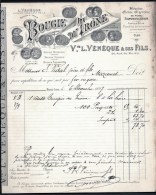 FACTURE ANCIENNE DE PETIT-IVRY- 1897- FABRIQUE DE BOUGIES ET CHANDELLES-  BELLE ILLUSTRATION- 2 SCANS- - Chemist's (drugstore) & Perfumery