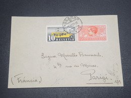 SUISSE - Enveloppe De Locarno Pour La France En 1937, Affranchissement Plaisant - L 12193 - Lettres & Documents