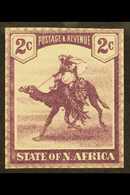 STATE OF NORTH AFRICA 1890's 2c Lilac 'Camel Rider' De La Rue Imperf ESSAY Recess Printed On Ungummed White Paper With S - Otros & Sin Clasificación