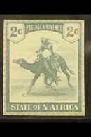 STATE OF NORTH AFRICA 1890's 2c Grey 'Camel Rider' De La Rue Imperf ESSAY Recess Printed On Ungummed White Paper With Si - Autres & Non Classés