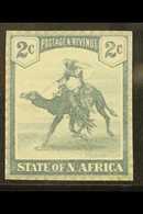 STATE OF NORTH AFRICA 1890's 2c Grey 'Camel Rider' De La Rue Imperf ESSAY Recess Printed On Ungummed White Paper With Si - Altri & Non Classificati