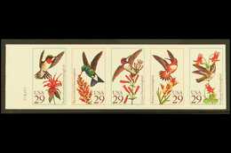 BIRDS - HUMMINGBIRDS UNITED STATES 1992 29c Hummingbirds IMPERF PROOF BOOKLET PANE Of Five In Finished Design, Scott 264 - Ohne Zuordnung