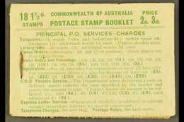 1927 PART BOOKLET 2s3d Green On Pale Green Booklet, SG SB20, If Complete, Should Contain 18 X 1½d Stamps (SG 96), Actual - Andere & Zonder Classificatie