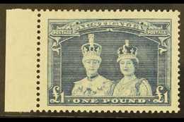 1937-49 £1 Bluish Slate, SG 178, Never Hinged Mint Marginal Example. Lovely! For More Images, Please Visit Http://www.sa - Other & Unclassified