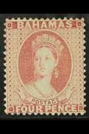 1863-77 (wmk CC, Perf 14) 4d Dull Rose, SG 36, Fine Fresh Mint. Rare! For More Images, Please Visit Http://www.sandafayr - Otros & Sin Clasificación