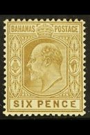 1911 6d Bistre-brown, Wmk Mult Crown CA, With MALFORMED "E" Variety, SG 74a, Lightly Hinged Mint. For More Images, Pleas - Autres & Non Classés