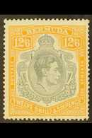 1944 12s.6d Grey And Pale Orange, BROKEN LOWER RIGHT SCROLL, SG 120ce, Superb Never Hinged Mint, Rare ! For More Images, - Bermuda