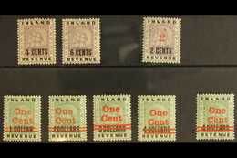 1888-90 Group Of Surcharges Incl. 1888-9 4c With Large "4" Variety, 6c With Straight Top To "6," 1889 "2" On 2c & 1890 1 - British Guiana (...-1966)