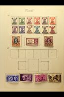 1944-1960 FINE MINT COLLECTION On Pages, ALL DIFFERENT, Inc Muscat 1944 Opts Both Sets, Br PA In Eastern Arabia 1948 Wed - Bahrain (...-1965)