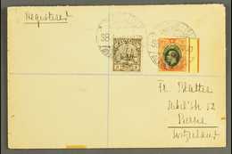 1920 (4 Aug) Registered Env. To Switzerland, Franked 1915 "C.E.F." Ovpt (Cameroon Expedition Force) ½d On 3pf Brown And  - Otros & Sin Clasificación