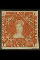 1851 1d Red Brown On Bluish Paper, SG 1, Very Fine Mint, Large Part Og. Close But Clear Margin At Right And Large Margin - Sonstige & Ohne Zuordnung