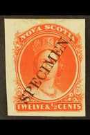 1860 12½c Scarlet Plate Proof Overprinted Diagonal "Specimen", Uni 13TCx, Very Fine With Large Margins. For More Images, - Sonstige & Ohne Zuordnung