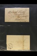 1842-1870 COVERS. An Interesting Collection Of Stampless Covers & Entire Letters, Bearing Various Rate Handstamps & Manu - Sonstige & Ohne Zuordnung