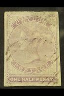 1857-64 ½d Reddish Lilac, SG 16, Fine Lightly Used With 4 Large Margins, Some Slight Surface Rubbing Behind Head. For Mo - Ceylon (...-1947)