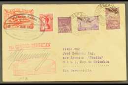 1932 ZEPPELIN FLIGHT. 1932 (24 March) Cover Bearing An Interesting Mixed Franking Of TOBON 6c (Colombian Private Company - Kolumbien