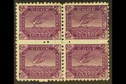 1900 6d Bright Purple Tern, SG 18a, Fine Mint Block Of Four, Incl. R1/9 Coloured Mark Below Bird. For More Images, Pleas - Islas Cook