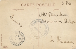 Cachet " HOPITAL MILITAIRE BELGE ST JEAN CAP FERRAT " FRANCE Sur CP FM De Monte-Carlo  > LE HAVRE - BELGIQUE WW1 - Armée Belge