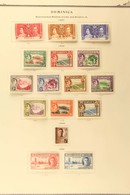 1935-69 A Clean, Chiefly Mint Collection On Dedicated Album Pages. Incl. 1935 Jubilee Set, 1938-47 Set, 1951 48c To $2.4 - Dominica (...-1978)