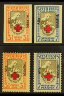 1923 "Aita Hadalist." Charity Overprints Complete Perf & Imperf Sets (Michel 46/47 A+B, SG 49A/50A & 49B/50B), Fine Mint - Estland