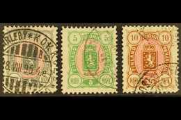 1889-95 1m, 5m & 10m Top Values (Michel 32/34, SG 118-23), Very Fine Used, Fresh. (3 Stamps) For More Images, Please Vis - Other & Unclassified