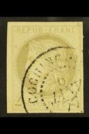 COCHIN CHINA 1877 4c Grey, Ceres, Yv 16,  Very Fine Used With Cochinchine 6 Jan 77 Cds Cancel. For More Images, Please V - Sonstige & Ohne Zuordnung