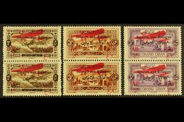 LEBANON 1926 2p+1p Sepia, 3p+2p Brown & 5p+3p Violet Air Refugees Overprints (Yvert 17/19, SG 91/93), Fine Never Hinged  - Autres & Non Classés