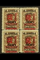 1923 30c On 400m On 1L Brown Se-tenant BLOCK Of 4 With Two Type I & Two Type III Surcharges, Michel 232 I & III, Never H - Altri & Non Classificati