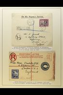 1895-1936 REGISTERED COVERS Includes 1995 2d Reg Env (size H) To London Bearing 2½d Strip Of Three, 1934 3d Reg Env (siz - Granada (...-1974)