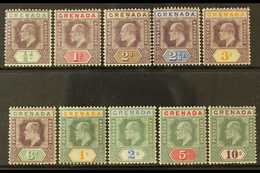 1904-06 Complete Definitive Set, SG 67/76, Fine Mint With Beautiful Fresh Colours. (10 Stamps) For More Images, Please V - Grenada (...-1974)