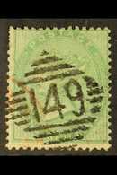 GB USED IN 1855-57 1s Green, SG 72, With "149" In Diamond Cancel (Coleraine), A Few Nibbled Perfs At Upper Left. For Mor - Andere & Zonder Classificatie