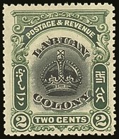 1902-03 2c Black And Green Crown Issue, Variety Line Through "B" SG 118c, Fine Mint. For More Images, Please Visit Http: - Borneo Del Nord (...-1963)