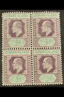 1908 ½d Dull Purple And Green On Chalk-surfaced Paper, SG 29a, BLOCK OF 4 Superb Never Hinged Mint. For More Images, Ple - Leeward  Islands