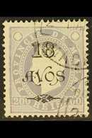 1902 18a On 200r Lavender, Perf 13½, SG 159, Superb Used. For More Images, Please Visit Http://www.sandafayre.com/itemde - Altri & Non Classificati