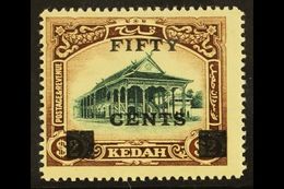 KEDAH 1919 50c On $2 Green And Brown, SG 24, Very Fine And Fresh Mint. For More Images, Please Visit Http://www.sandafay - Autres & Non Classés