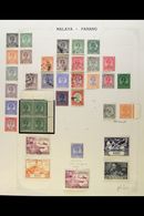 PAHANG 1935-1950 MINT & USED COLLECTION On Leaves, Inc 1935-41 Set To $2 Used Inc 3c Corner Block Of 4 NHM (2 Stamps Lig - Sonstige & Ohne Zuordnung