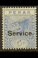 PERAK OFFICIAL 1894 5c Blue Tiger, SG O10, Never Hinged Mint. Fresh And Lovely. For More Images, Please Visit Http://www - Autres & Non Classés