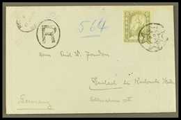 1914 (17 June) Env Registered To Germany Bearing The 2s6d Olive- Grey (SG 34) Tied Maltese Cross Type Circular Handstamp - Malte (...-1964)