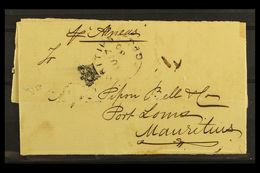 1850 (25 June) EL From Calcutta To Port Louis Endorsed "Per Arneus" With Fair Mauritius / GPO Crowned Circle Receiver Pm - Mauricio (...-1967)