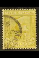 1883-94 25c Olive-yellow WATERMARK INVERTED Variety, SG 110w, Very Fine Cds Used, Fresh. For More Images, Please Visit H - Mauritius (...-1967)