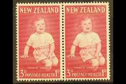 1963 HEALTH STAMPS VARIETY 3d +1d Carmine Pair, The Right Stamp With "BLOODSTAINED FINGER" Variety, SG 816/816a, Never H - Otros & Sin Clasificación